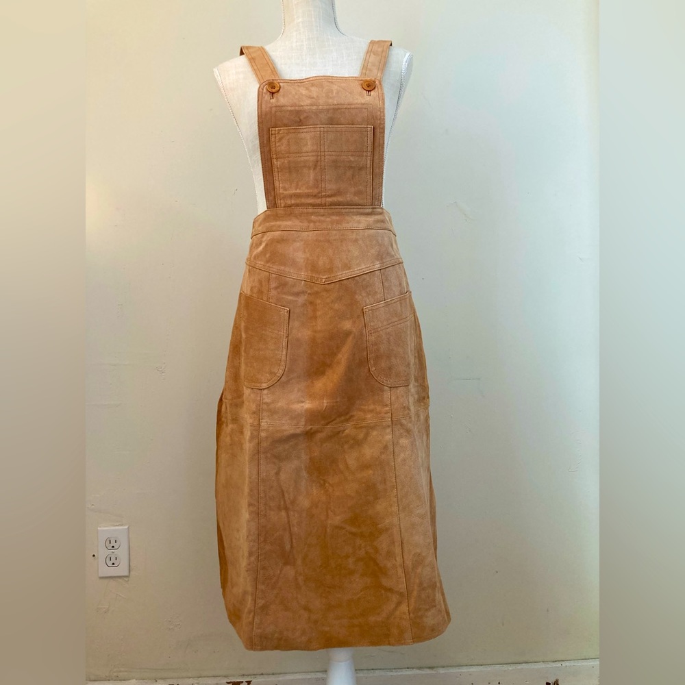 ASOS genuine suede overalls dress
